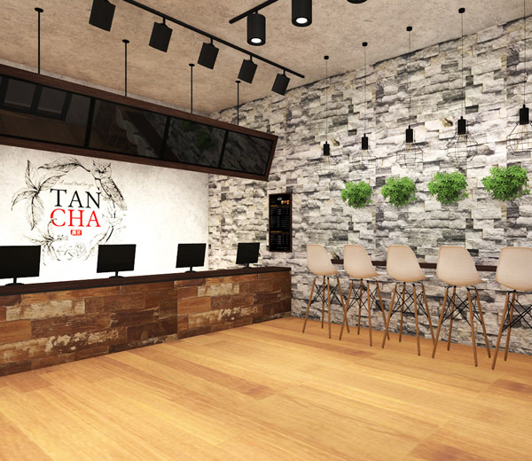 Tapioca tea store interior & exterior